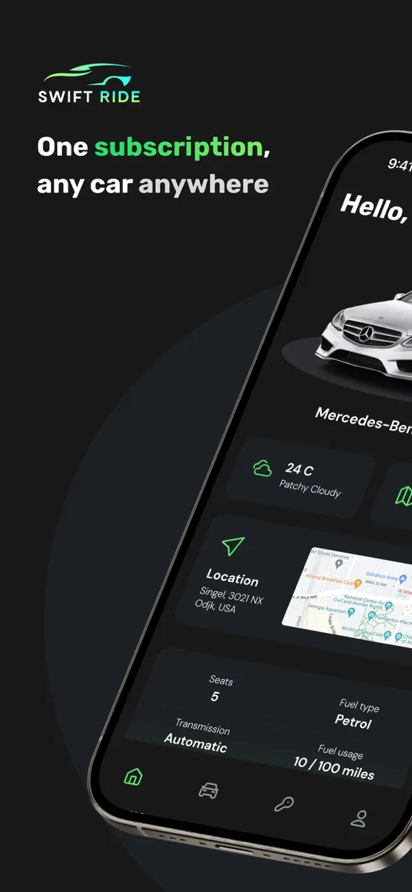 Swift Ride vehicle subscription home